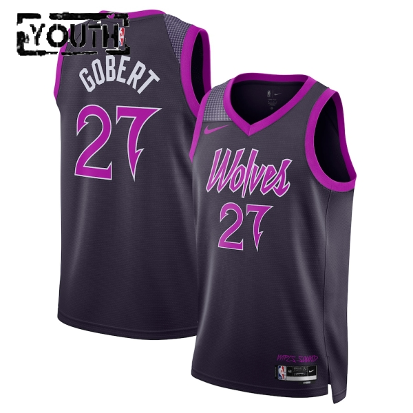 Minnesota Timberwolves Trikot Rudy Gobert Nike 2025-26 City Edition Schwarz Swingman - Kinder Minnesota Timberwolves Trikot Rudy Gobert Nike 2025-26 City Edition Schwarz Swingman - Kinder